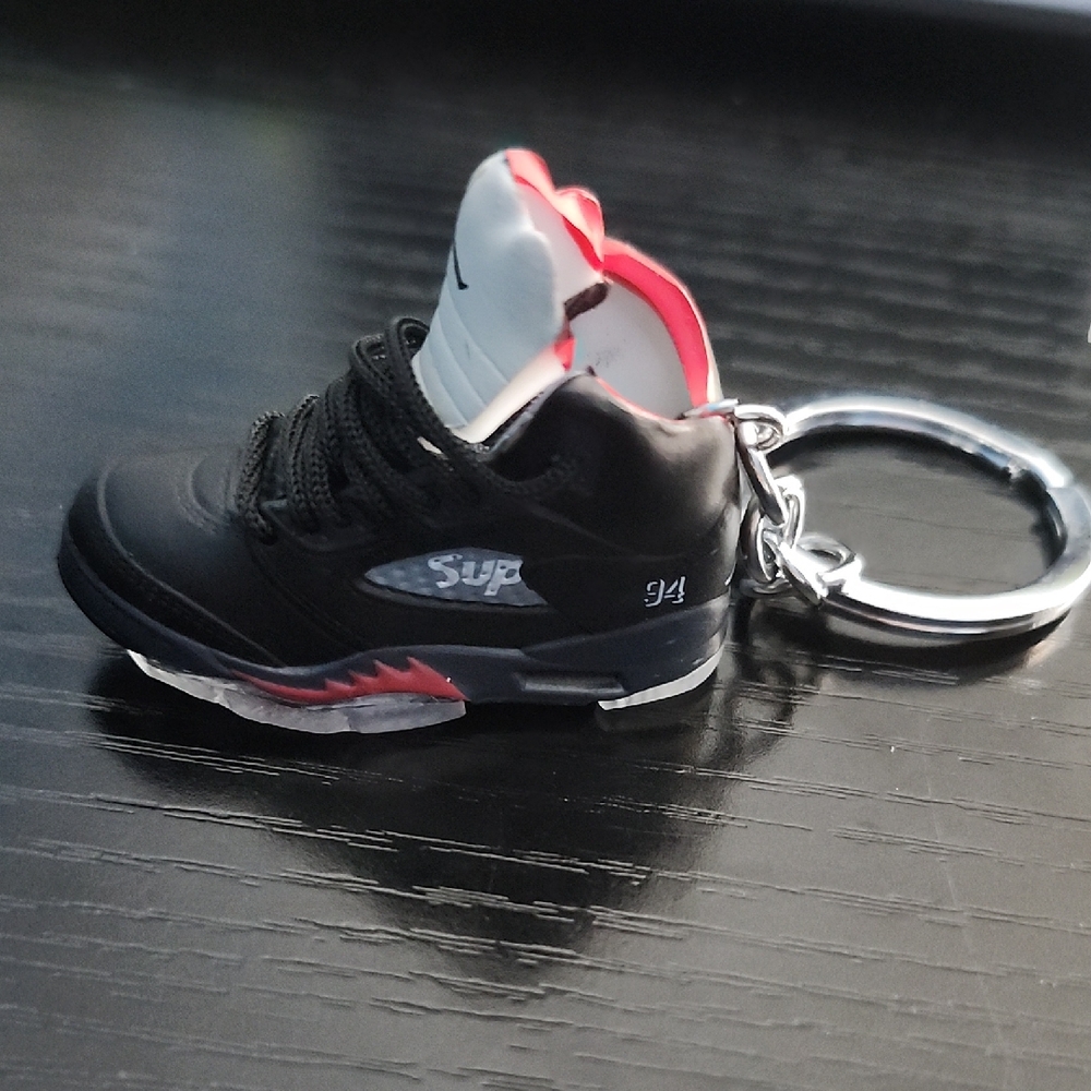 Black and Red Sneaker Keychain
